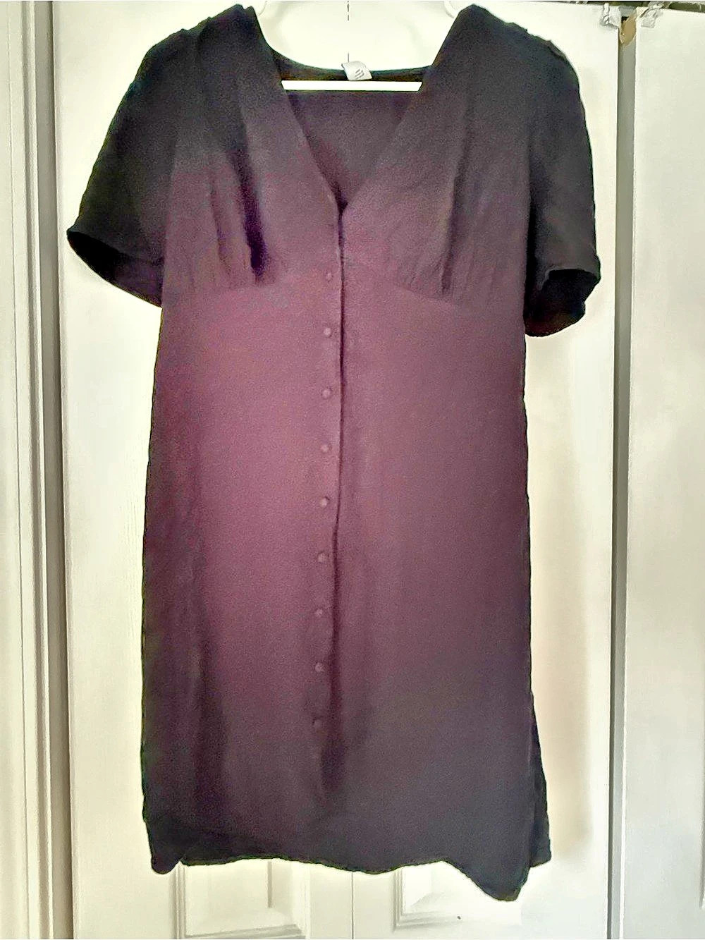 Old Navy Button-Down Crepe Mini Dress Black Size Small